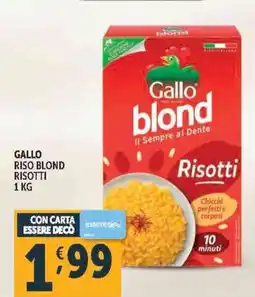 Deco Supermercati Gallo riso blond risotti offerta