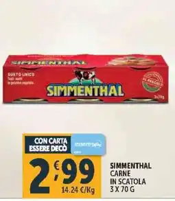 Deco Supermercati Simmenthal carne in scatola offerta