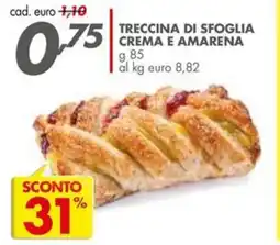 Italmark Treccina di sfoglia crema e amarena offerta