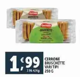 Deco Supermercati Cerrone bruschette vari tipi offerta