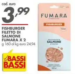 Italmark Fishburger filetto di salmone FUMARA X 2 offerta