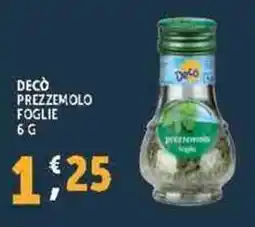 Deco Supermercati Decò prezzemolo foglie offerta