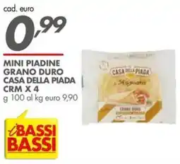 Italmark Mini piadine grano duro casa della piada CRM X 4 offerta