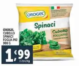 Deco Supermercati Orogel cubello spinaci foglia più offerta