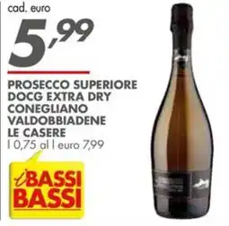 Italmark Prosecco superiore docg extra dry conegliano valdobbiadene LE CASERE offerta