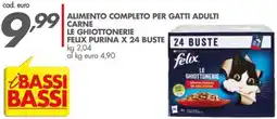 Italmark Alimento completo per gatti adulti carne le ghiottonerie felix purina x 24 buste 24 buste offerta