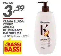 Italmark Crema fluida corpo argan illuminante KALODERMA offerta