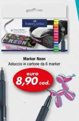 Italmark Marker Neon Astuccio in cartone da 6 marker offerta