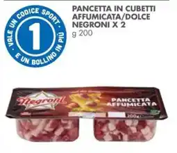 Italmark Pancetta in cubetti affumicata/dolce NEGRONI X PANCETTA IN CUBETTI AFFUMICATA/DOLCE NEGRONI X 2 offerta