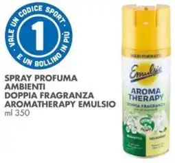 Italmark Spray profuma ambienti doppia fragranza aromatherapy EMULSIO offerta