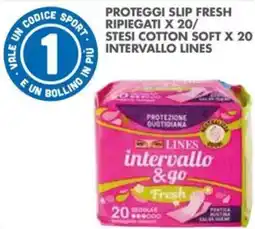 Italmark Proteggi slip fresh ripiegati x 20/ stesi cotton soft x 20 intervallo LINES offerta