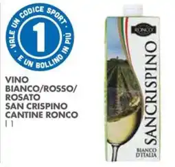 Italmark Vino bianco/rosso/ rosato san crispino cantine RONCO offerta