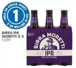 Italmark Birra IPA MORETTI X 3 offerta