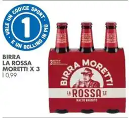 Italmark Birra la rossa MORETTI X 3 offerta