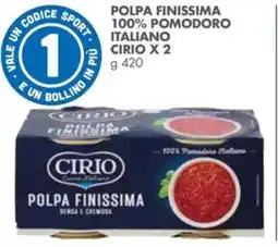 Italmark Polpa finissima 100% pomodoro italiano CIRIO X 2 offerta
