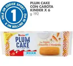 Italmark Plum cake con carota KINDER X 6 offerta