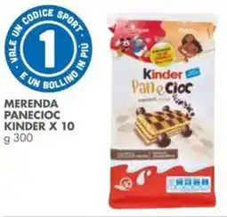 Italmark Merenda panecioc KINDER X 10 offerta