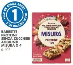 Italmark Barrette protein/ senza zuccheri aggiunti MISURA X 4 offerta