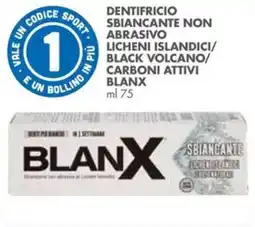 Italmark Dentifricio sbiancante non abrasivo licheni islandici/ black volcano/ carboni attivi BLANX offerta