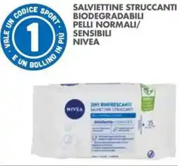 Italmark Salviettine struccanti biodegradabili pelli normali/ sensibili NIVEA offerta