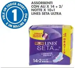 Italmark Assorbenti con ali x 14 + 2/ notte x 10+1 LINES SETA ULTRA offerta