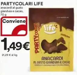 Ipercoop Partycolari life anacardi al gusto gianduia e cacao offerta