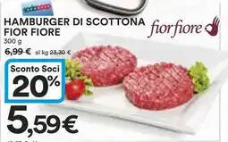 Ipercoop Hamburger di scottona FIOR FIORE offerta