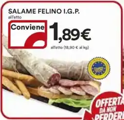 Ipercoop Salame felino i.g.p. offerta