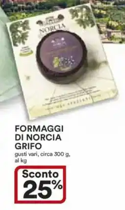 Ipercoop Formaggi di norcia GRIFO offerta