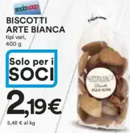 Ipercoop Biscotti ARTE BIANCA offerta