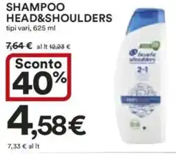 Ipercoop Shampoo HEAD&SHOULDERS offerta