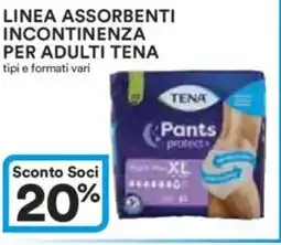 Ipercoop Linea assorbenti incontinenza per adulti TENA offerta