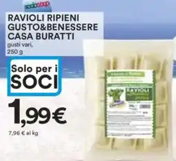 Ipercoop Ravioli ripieni gusto&benessere CASA BURATTI offerta