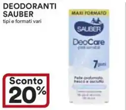 Ipercoop Deodoranti SAUBER offerta