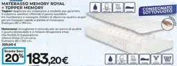 Ipercoop Materasso memory royal + topper memory offerta