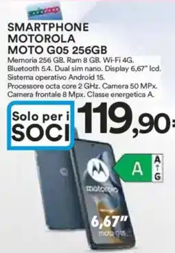 Ipercoop SMARTPHONE MOTOROLA MOTO G05 256GB offerta