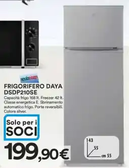 Ipercoop FRIGORIFERO DAYA DSDP210SE offerta