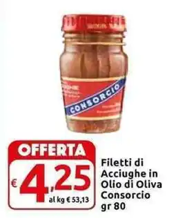 Carrefour Express Filetti di Acciughe in Olio di Oliva Consorcio offerta