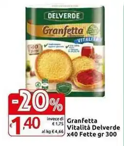 Carrefour Express Granfetta Vitalità Delverde x40 Fette offerta