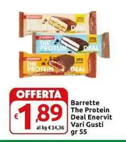 Carrefour Express Barrette The Protein Deal Enervit Vari Gusti offerta