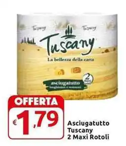 Carrefour Express Asciugatutto Tuscany 2 Maxi Rotoli offerta