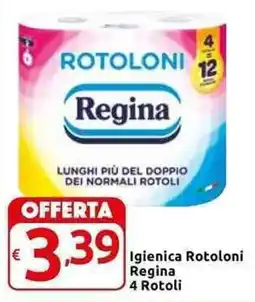 Carrefour Express Igienica Rotoloni Regina 4 Rotoli offerta