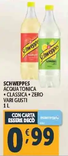 Deco Supermercati Schweppes acquatonica offerta