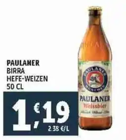 Deco Supermercati Paulaner birra hefe-weizen offerta