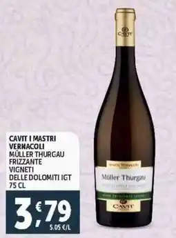 Deco Supermercati Cavit i mastri vernacoli vigneti delle dolomiti IGT offerta
