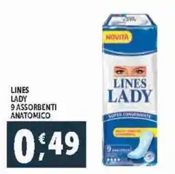 Deco Supermercati Lines lady 9 assorbenti anatomico offerta