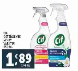 Deco Supermercati Cif detergente spray vari tipi offerta