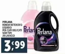 Deco Supermercati Perlana renew detersivo liquido per capi delicati vari tipi offerta