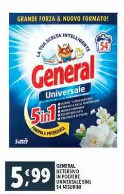 Deco Supermercati General detersivo in polvere universale 5in1 54 misurini offerta