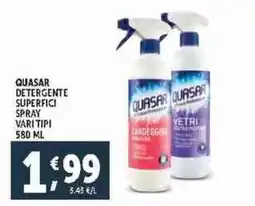 Deco Supermercati Quasar detergente superfici spray vari tipi offerta